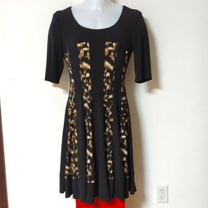 Figure Flattering Leopard Stripe Dress
